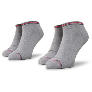 Tommy Hilfiger pánské šedé nízké ponožky - duo pack - 39/42 (85)